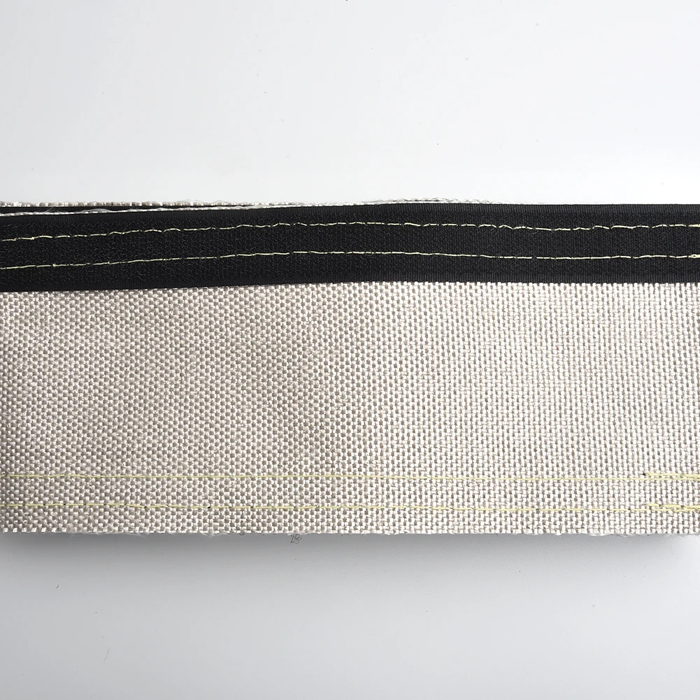 Metal Heat Shield Sleeve Insulated Wire Hose Cover Wrap Loom Tube (2FtX4.2") Sound Heat Insulation Cotton Auto Interior Accessory