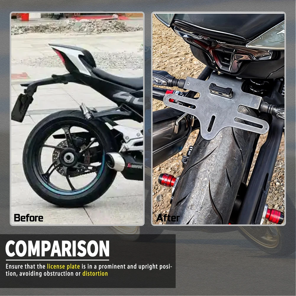 CFMOTO 450SR 450SS 450NK 2023-2025 450SR 450SS 450NK 오토바이 액세서리 번호판 프레임 라이트 테일 펜더 제거기