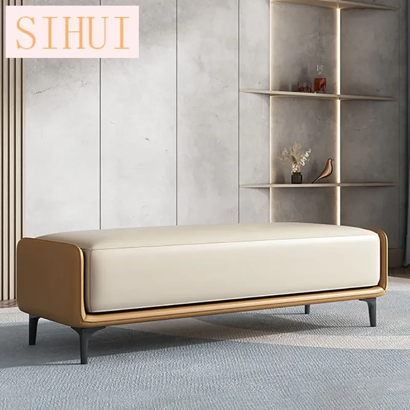 

Italian Light Luxury Stools Bedroom Bed End Ottomans Nordic Living Room Shoe Changing Stool Clothing Store Bench Sofa Step Stool