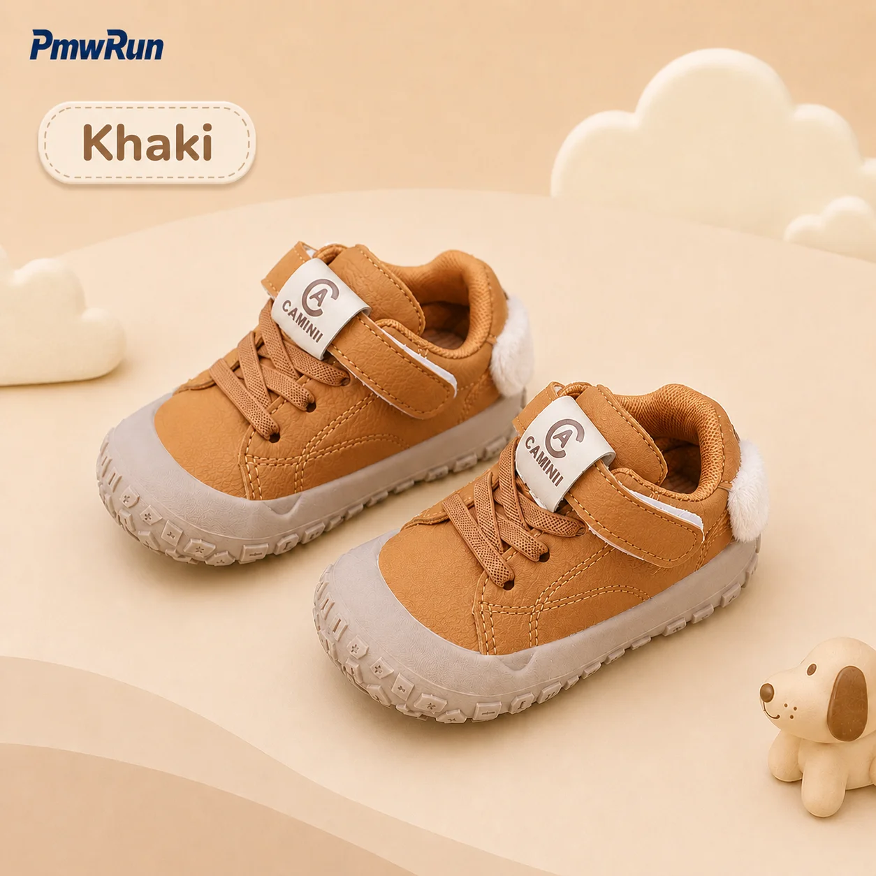 Children's Waterproof PU Leather Sneakers - Ergonomic and Casual Running Shoes