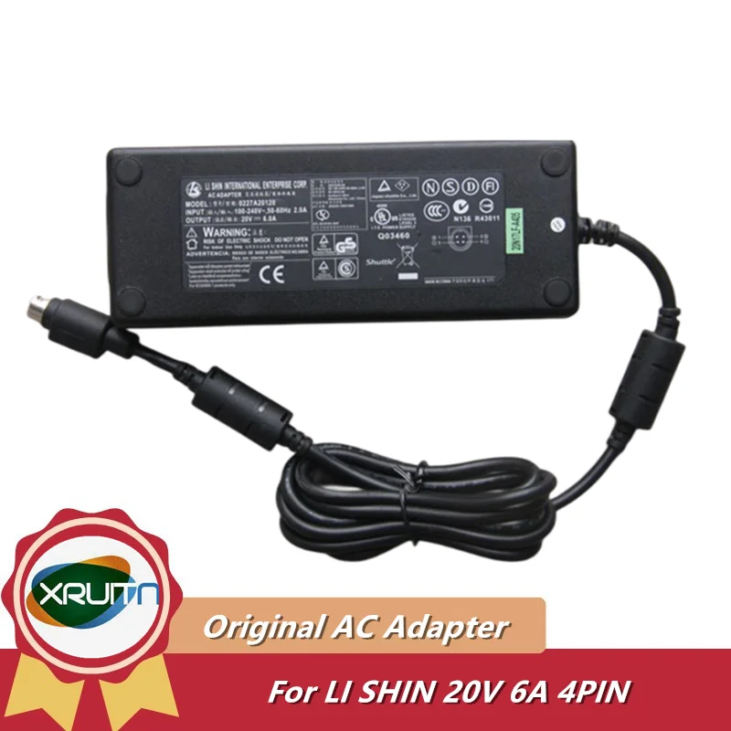 

Genuine LI SHIN 0227A20120 20V 6A AC Adapter Charger For CLEVO 888E Laptop Power Supply 0227A2012 LSE0110A20120 LSE0202D2090