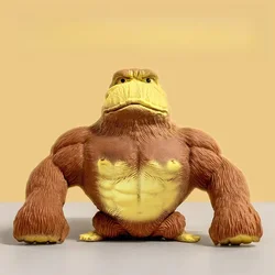Elastic Squishy Gorilla: Creative Animal Gift (14cmX14cm gorilla)