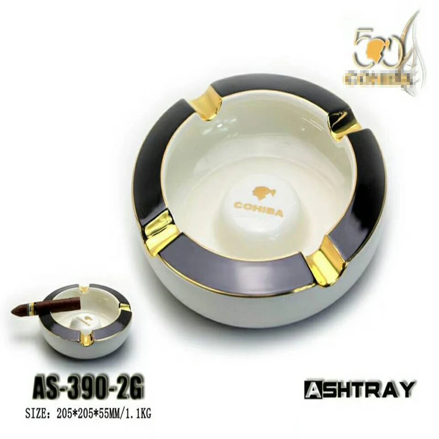 

Yellow Ceramic Cigar Ashtray Portable Nice Cigar Holder Stand Cigars Rack Travel Luxury Smoking Cigar Accessories Friend Gifts
