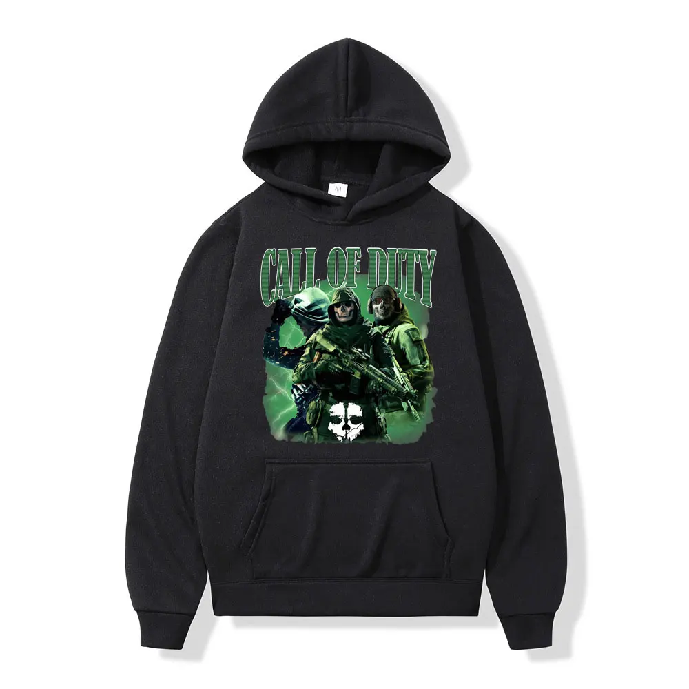 

Game Call of Duty Print Hoodie Men's Women's Fashion Vintage Hooded Sweatshirts Autumn Winter Oversized Long Sleeve Pullovers