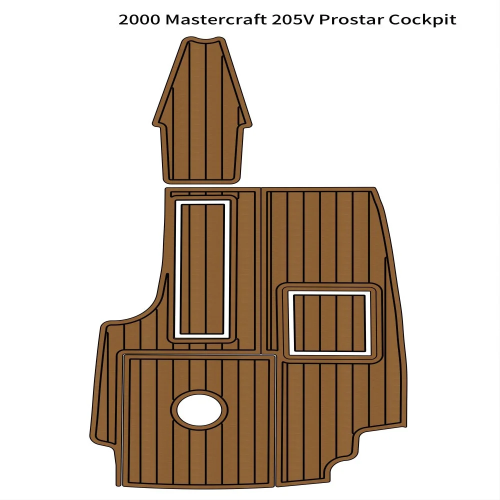 Quality 2000 Mastercraft 205V Prostar Cockpit Pad Boat EVA Foam Faux Teak Deck Floor Mat