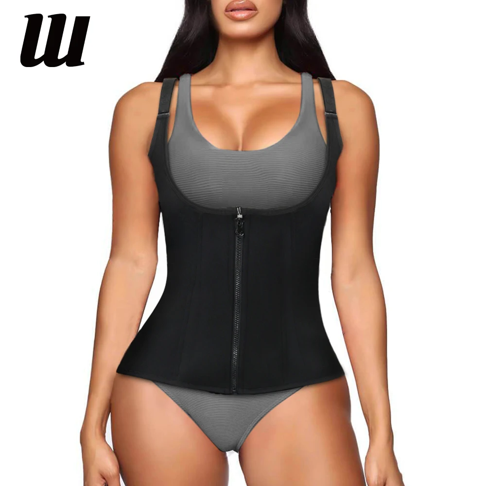 

Waist Trainer for Women Zipper Neoprene Corset Body Shaper Tummy Control Waist Cincher Sweat Sauna Vest Tank Top Belly Sheath