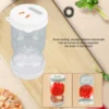Glass Pickle Jar with Strainer ,Pickle Container,Hourglass Pickle  Separator Jar for Olives,Gherkins or Sliced 5