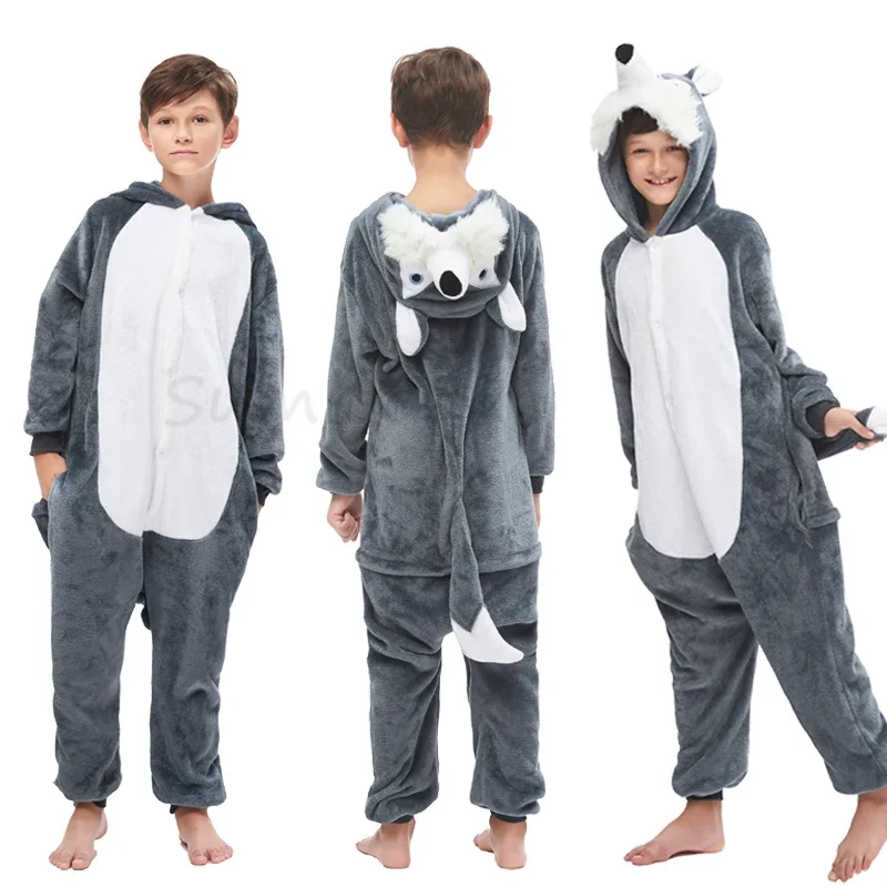 Kids Onesies Halloween Dinosaur Animal Cartoon Hooded Jumpsuits Kigurumi Dragon Pijama Panda Sleepwear Adult Onesie Boy