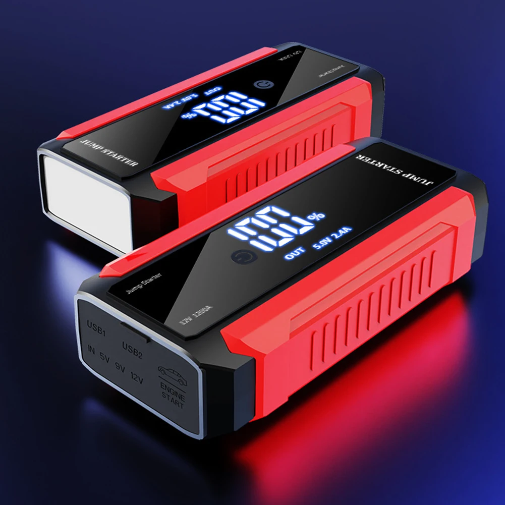 30000mAh 12V Auto Battery Booster Charger 1000A LED Flashlight Portable Car Emergency Booster Power Bank Starting Device