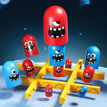 Tic Tac Toe Big Eat Small Gobble Board Game Parent-Child Interactive Educational Toys For Kids Christmas Gifts Family Games 1