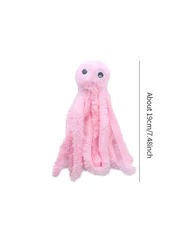 Adorable Interactive Octopus Plush Cat Toy - Bite Resistant & Engaging Play Accessory - XS（old） (Pink)