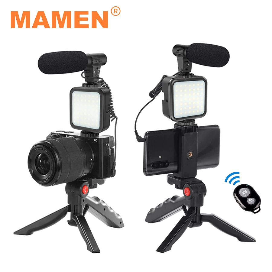 MAMEN Portable Vlogging Kit Video Making Equipment with Tripod