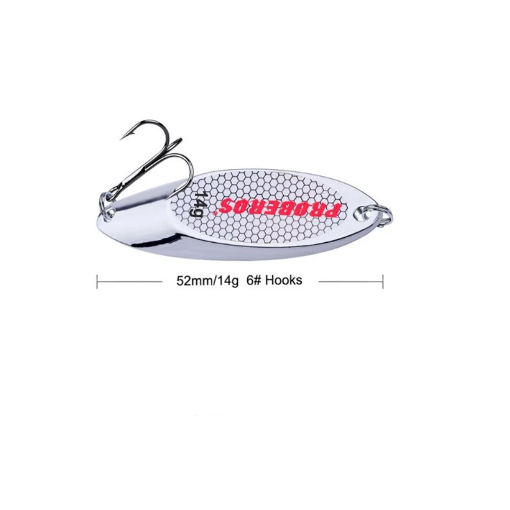 1Pcs Fishing Lure 6 Sizes 3g 7g 10g 14g 18g 21g Sequined Silver Spoon For Sea Baits Wobblers Spinner