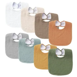Bavoirs imperméables pour bébé, double couche, gaze, coton pur, en forme de U, absorbant, propre, respirant, doux, durable, serviette de salive