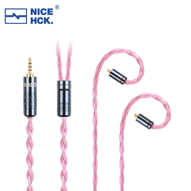 

NiceHCK Sakura 7N Silver Plated OCC+Silver Plated Alloy+7N OCC Earbud Replace Cable 3.5/2.5/4.4mm MMCX/2Pin for Rinko SR8 IEM