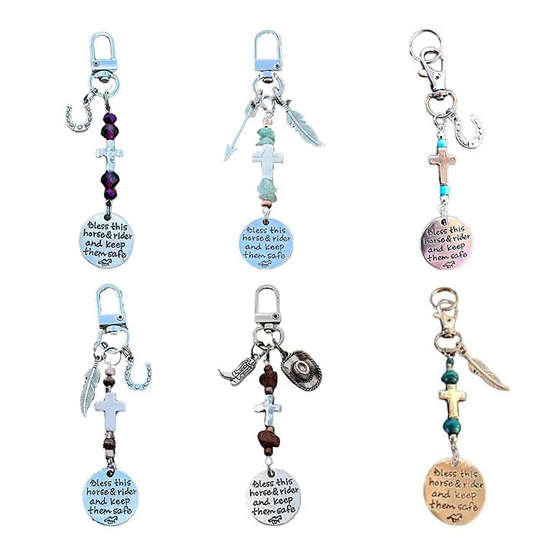 BENECREAT 2Pcs Horse Saddle And Bridle Charm Clip, Antique