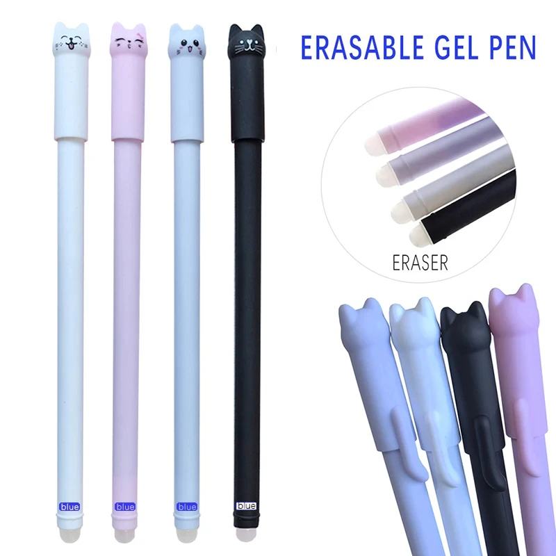 Cat Erasable Gel Pen Set 1