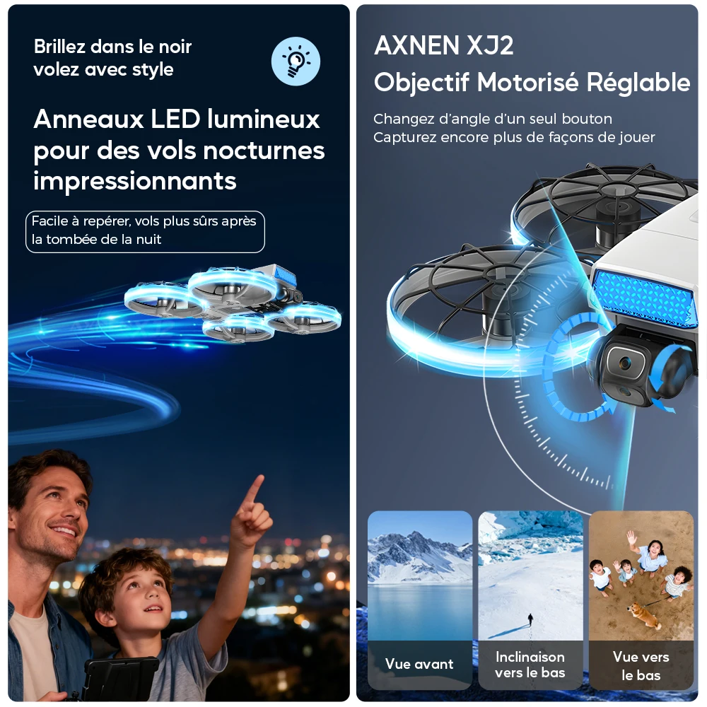 Mini Drone AXNEN XJ2 avec Caméra HD - Cadeau Enfant Débutant