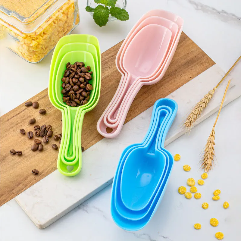 Candy Colored Plastic Ice Shovel Three Piece Set For Household Baking Flour Shovel Multifunctional Kitchen Utensils