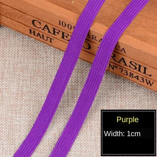 Bristlegrass Fold-Over Elastic Band - 3/8 Inch Wide, 5 Yards, Purple (Sewing, Clothing, Crafts)