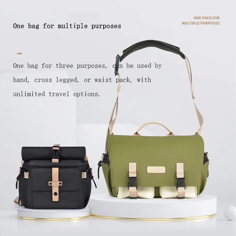 Borsa a tracolla per fotocamera fotografica borsa a treppiede custodia imbotta resistente all'acqua per accessori per fotocamere Nikon/Canon/Sony SLR  44