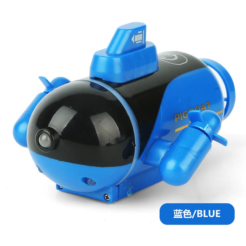 New Mini RC Submarine With LED Light Radio Control Boat Waterproof Charge Nuclear-powered Submarine Model Gift Toys for children 6