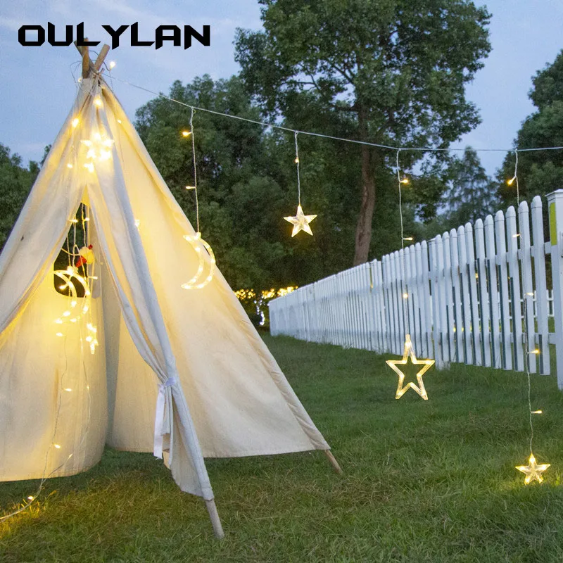 

Shape Lights Canopy Decoration Camping lights LED Tent Lights Star Moon String Lights Camp Atmosphere Lights Outdoor