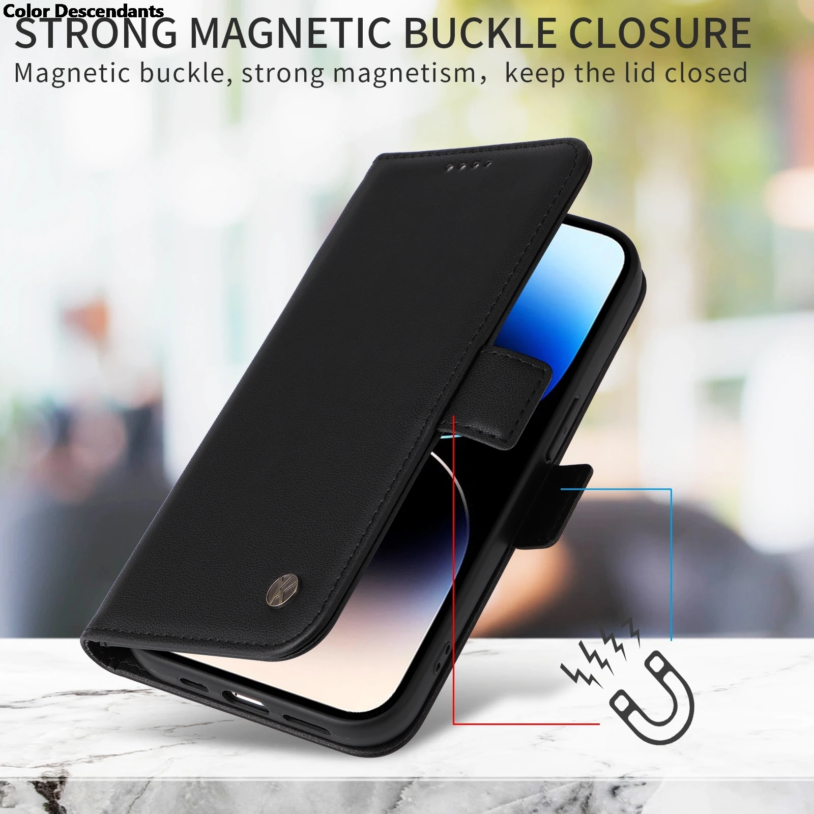 Magnetic Flip Stand Phone Case For Xiaomi 13T Redmi Note 13 12T Pro K50i Mi Poco X4 GT 5G Business Leather Wallet Cover Card Bag