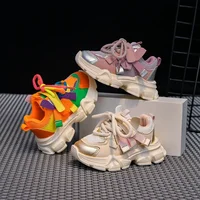 Students Sports Shoes Thick Soft Sole Boys Girls Running Shoes Colorful Fashion 2024 New Trend Children Sneakers Non-slip Casual 1