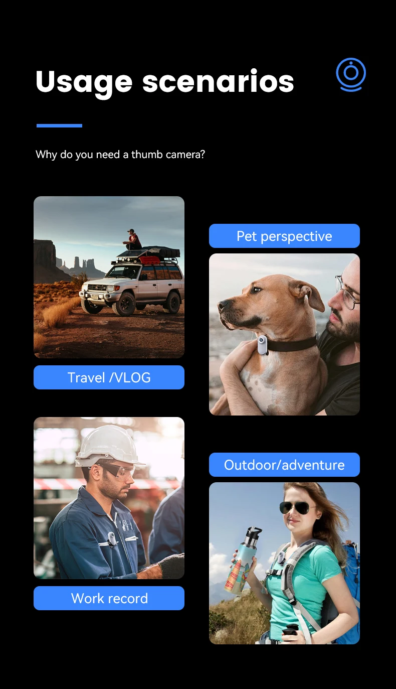 Null 1080P HD 0.96 inch Mini Pet Camera Sports Body Camera Miniature Camcorder Bodycam Night Vision Digital Video Recorder DVRs
