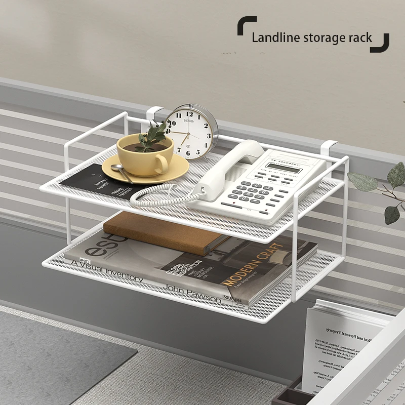 Office storage shelf Telephone storage shelf Workstation partition hanging Multi-layer metal router