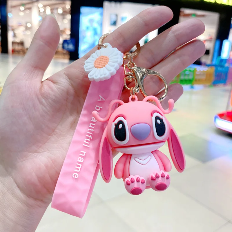 Lilo & Stitch Keychain Kawaii Cartoon Figure Stitch Angel Si - Inspire  Uplift