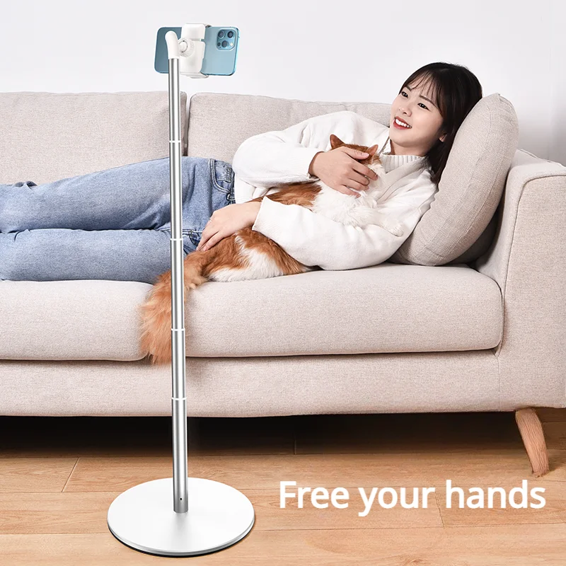 

Oatsbasf Lazy Stand Multi-scene Multi-directional Rotatable Floor Standing Mobile Phone Holder Height Adjustable Phone Stand