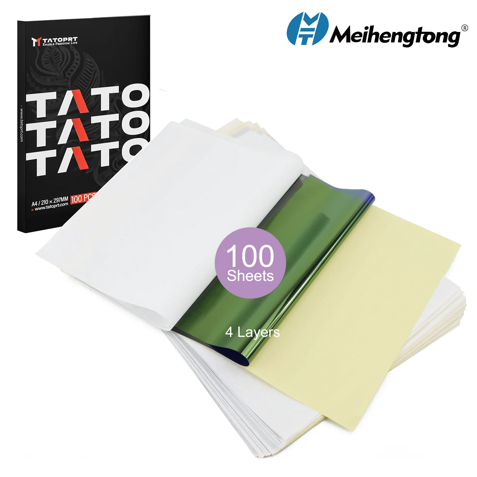 타투 전사지 100매 A4 사이즈 열 전사지 타투 전사 키트 M08F 타투 프린터 ..