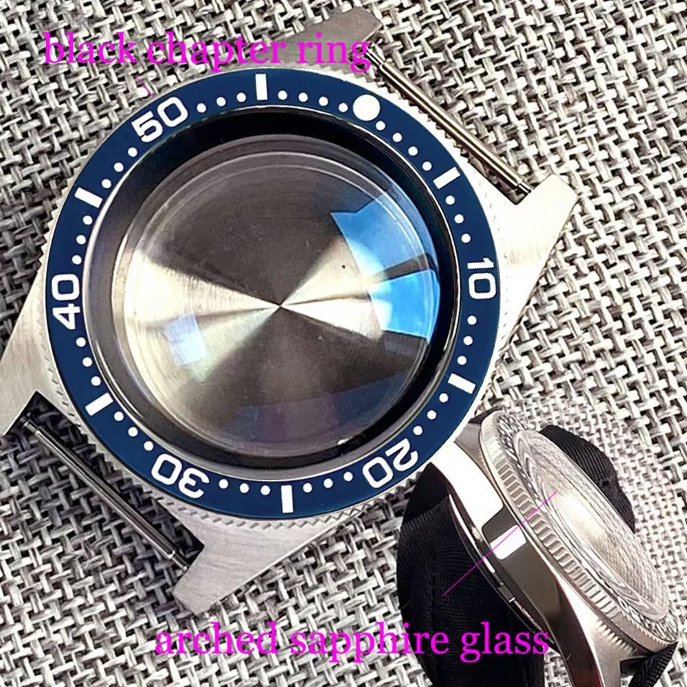 Professional Diving Automatic Watch Case with Domed AR Sapphire and 120-Click Bezel, 300M Waterproof