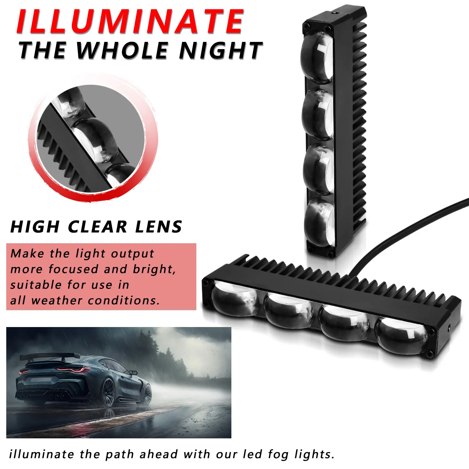 4/5/6inch Auto Work Light Bar Explorer Super Brighter Lamp Driving Lights Motorc