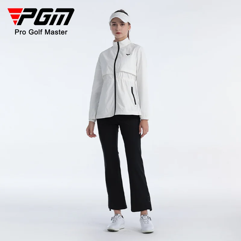 PGM golf women's coat autumn and winter clothing golf warm waist stand collar sports coat