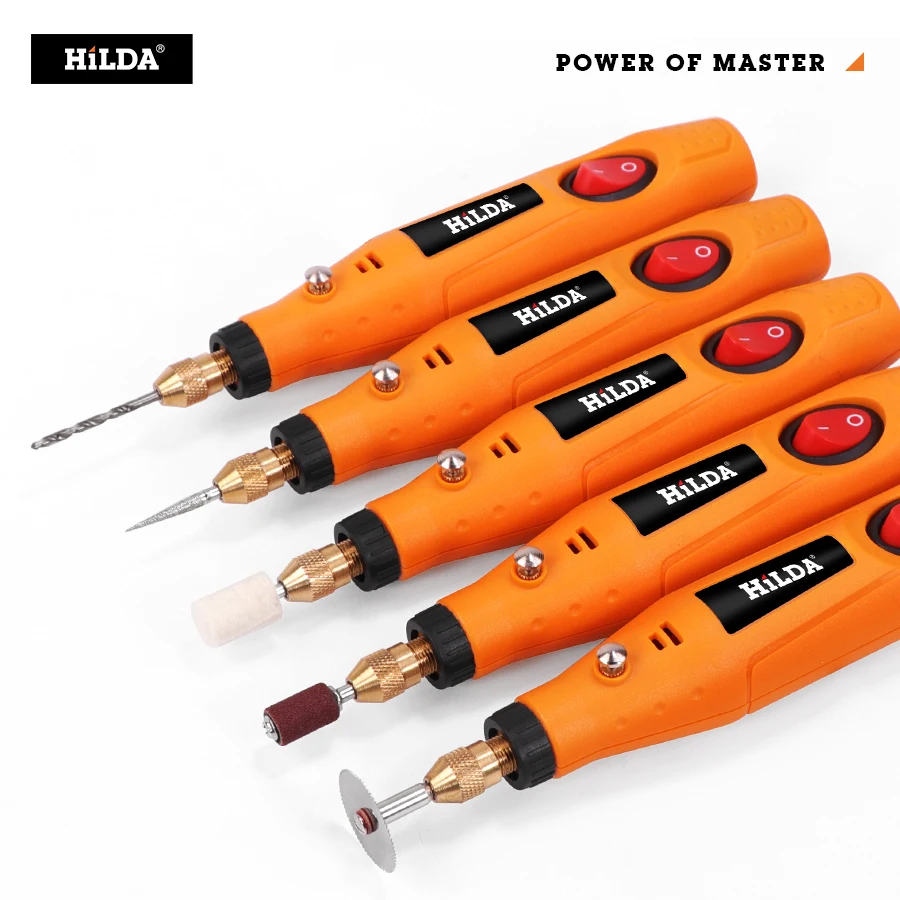 HILDA Mini Drill Rotary tool 12V Engraving Pen With Grinding Accessories Set Multifunction Mini Engraving Pen