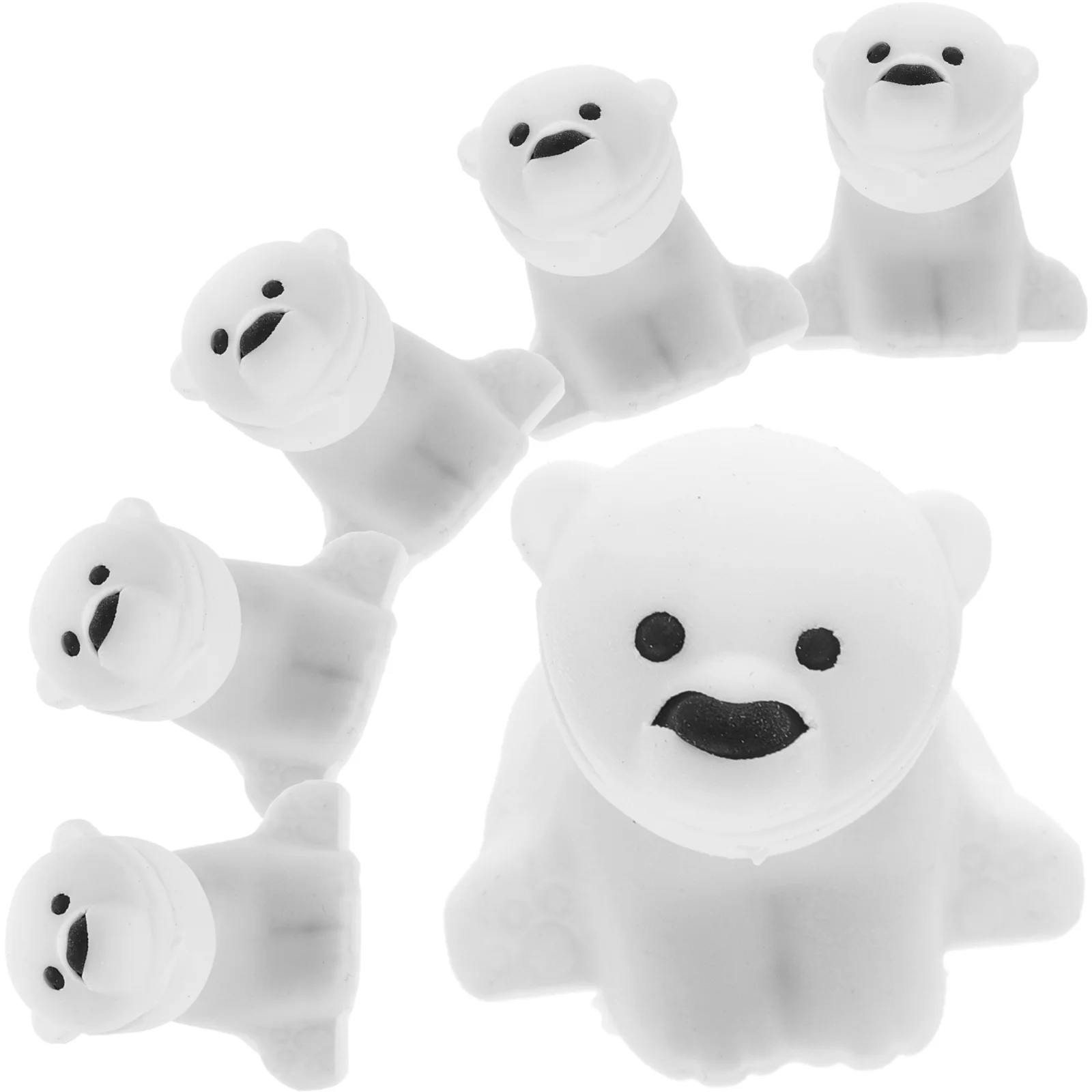Polar Bear Shape Rubber Erasers Drawing Erasers Mini Pencil Eraser Stationery Studying Supplies for Kids Presents