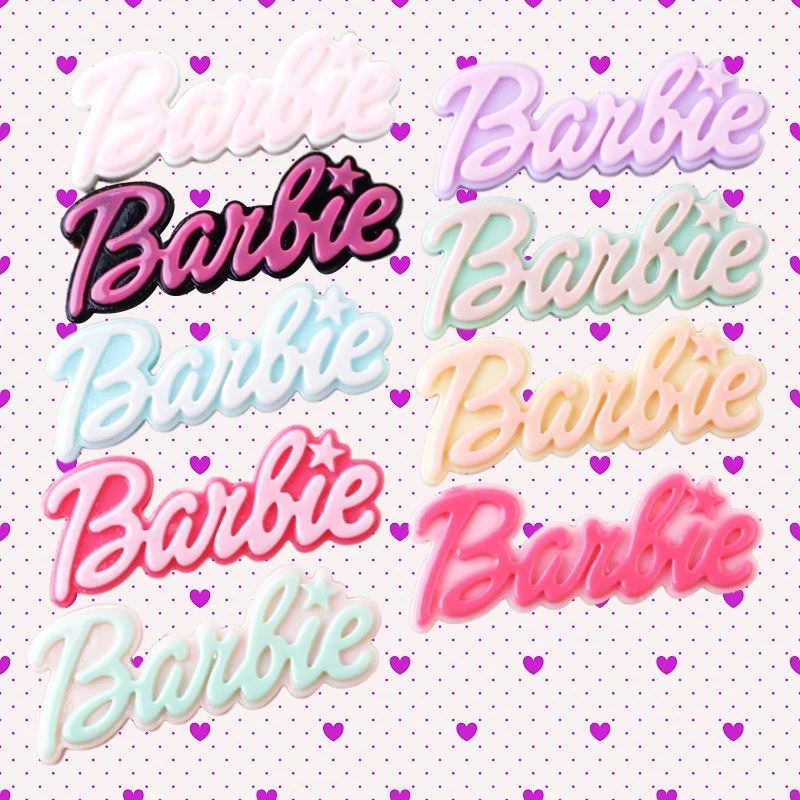 

Barbie Diy Material Patch Refrigerator Sticky Handmade Hairpins Hairtie Phone Case Trendy Movie Lovely Girls Kids Gift Cute