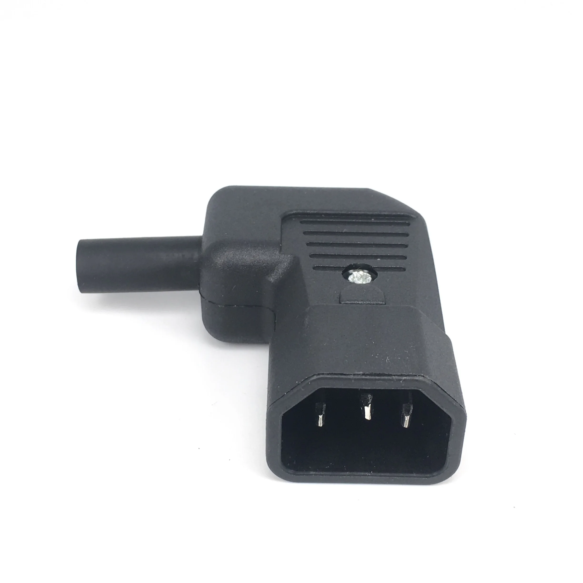 2 Adaptateurs Secteur Angle Droit IEC C14 Mâle Vers C13 Femelle - 250V 10A - Pour PC, écran, Imprimante, Projecteur - Connecteur 3 Broches