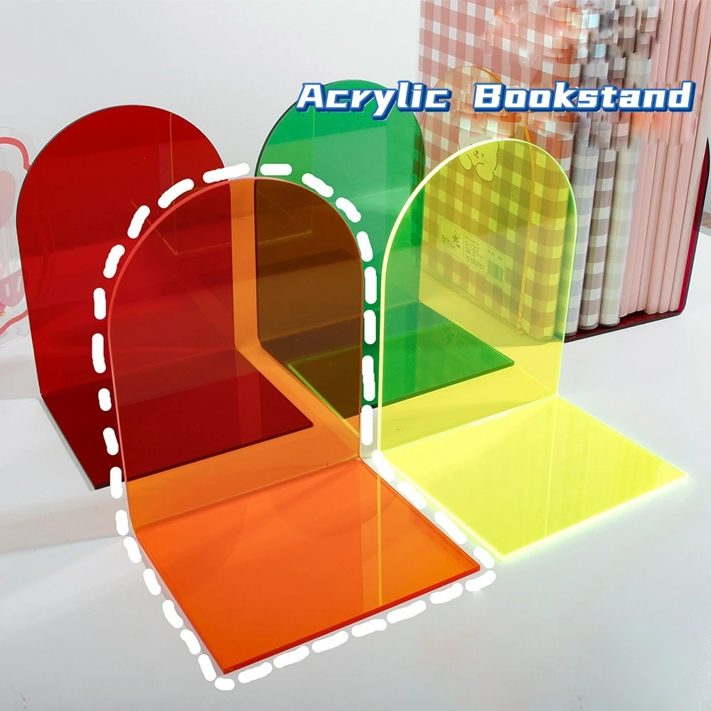 Sharkbang Transparent Acrylic BookStand Bookend Stationery L Simple INS Message Board Stand