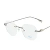 New Polygon Rimless Finished Myopia Eyeglasses Frame Women Oversized Clear Myopic Computer Eyewear Retro Men Optical Frame 6