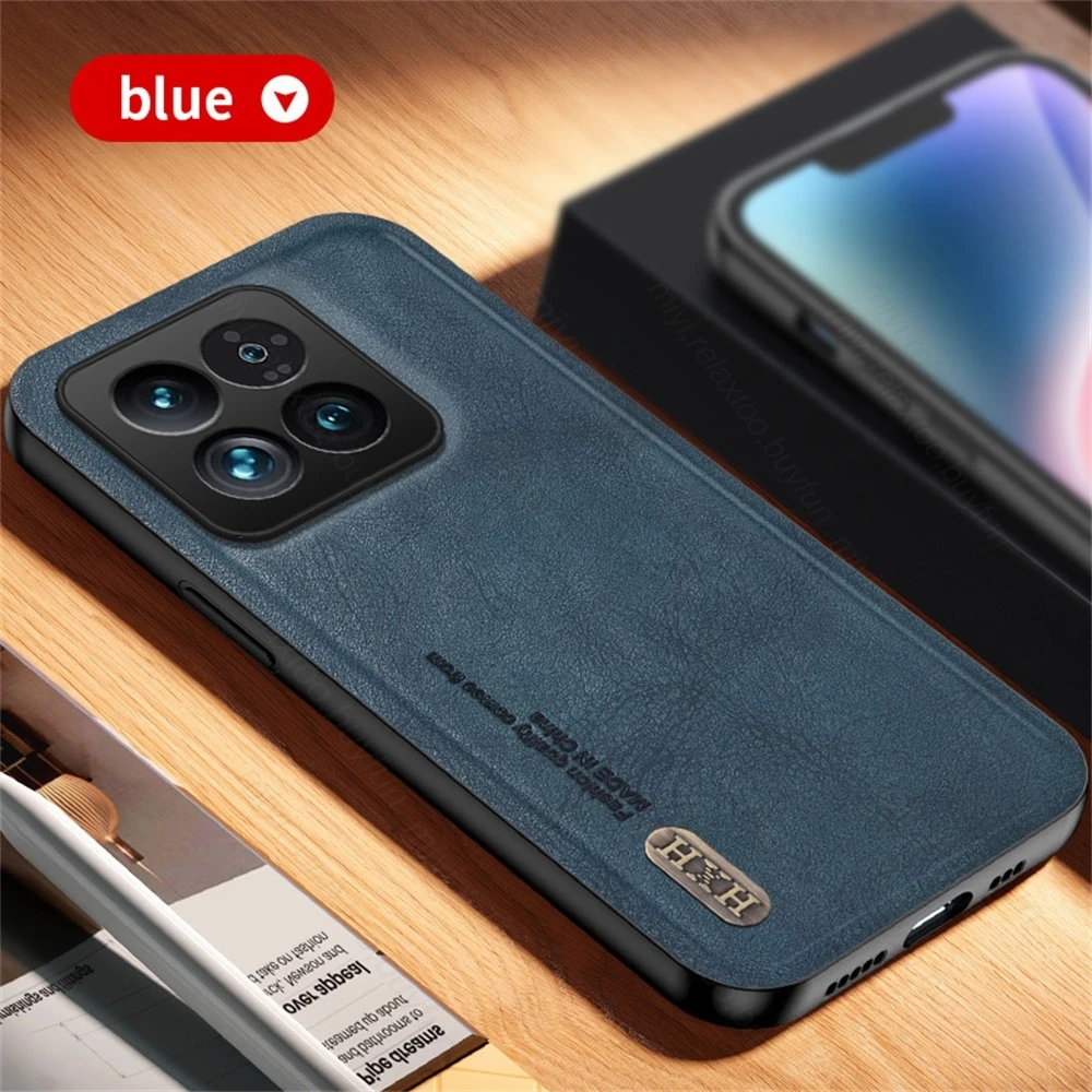 Achetez Pour Xiaomi 14 Pro Casse de Protection de la Couverture de  Protection en Cuir Imprimé en Cuir Imprimé - Noir de Chine