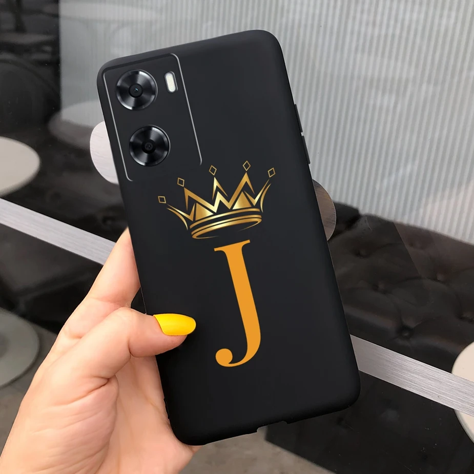 Cute Crown Letters Soft TPU Matte Phone Case - Enhanced Protection and Style