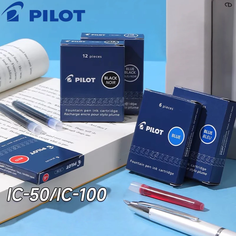 일본 PILOT 만년필 전용 잉크백 일회용 잉크 블래더 IC-50 논카본 논클로깅 펜 보충액 휴대용