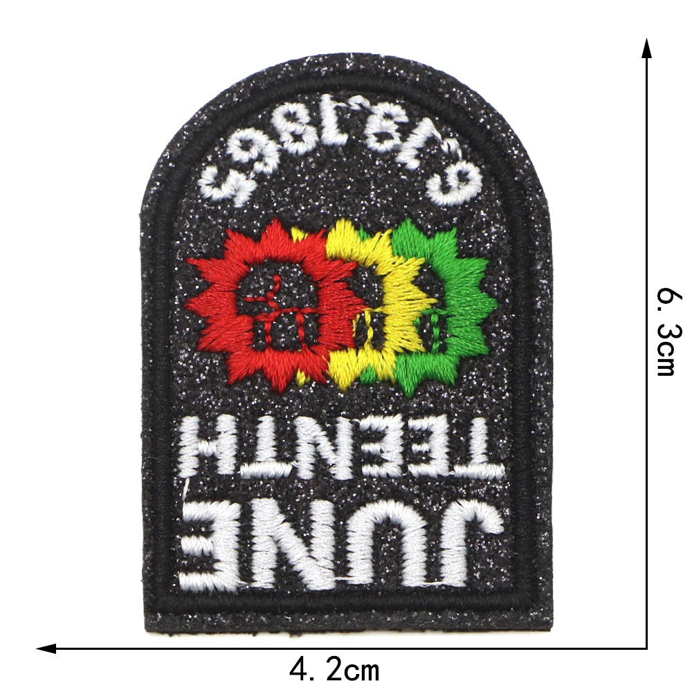 1PC Black Girl Patches zum Aufbügeln für Kleidung, Afro-Mädchen, bestickte Patches zum Aufnähen, Applikation für Kleidung, Rucksäcke – Detail 13
