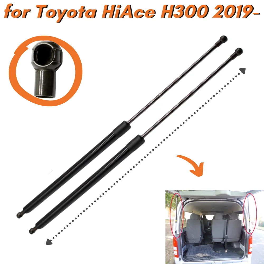 

Qty(2) Trunk Struts for Toyota HiAce H300 Van Long High Roof 2019-present Rear Tailgate Gas Springs Shock Absorbers Lift Support