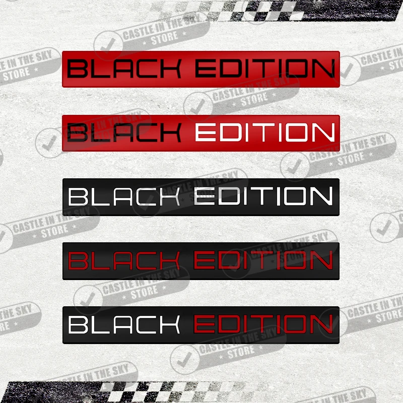 3D Car Sticker Black Edition Head Griglia Anteriore Badge Metal Decal Emblem Per Lexus Citroen Cadillac Ford Toyota Honda Kia Hyundai