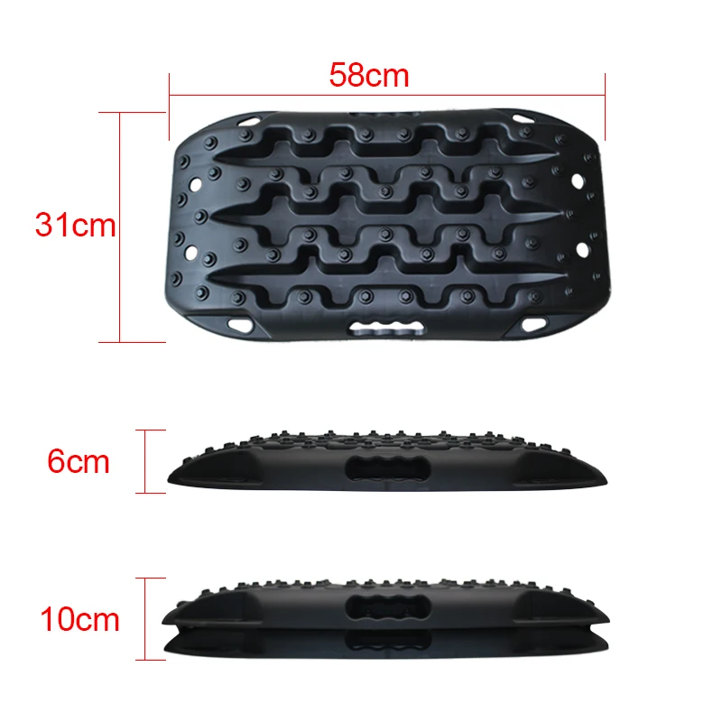 Car Recovery Traction Boards 58cm Nylon Mini-Size Tracks Traction Mat Off-Road Sand Mud Snow Rescue traction boards